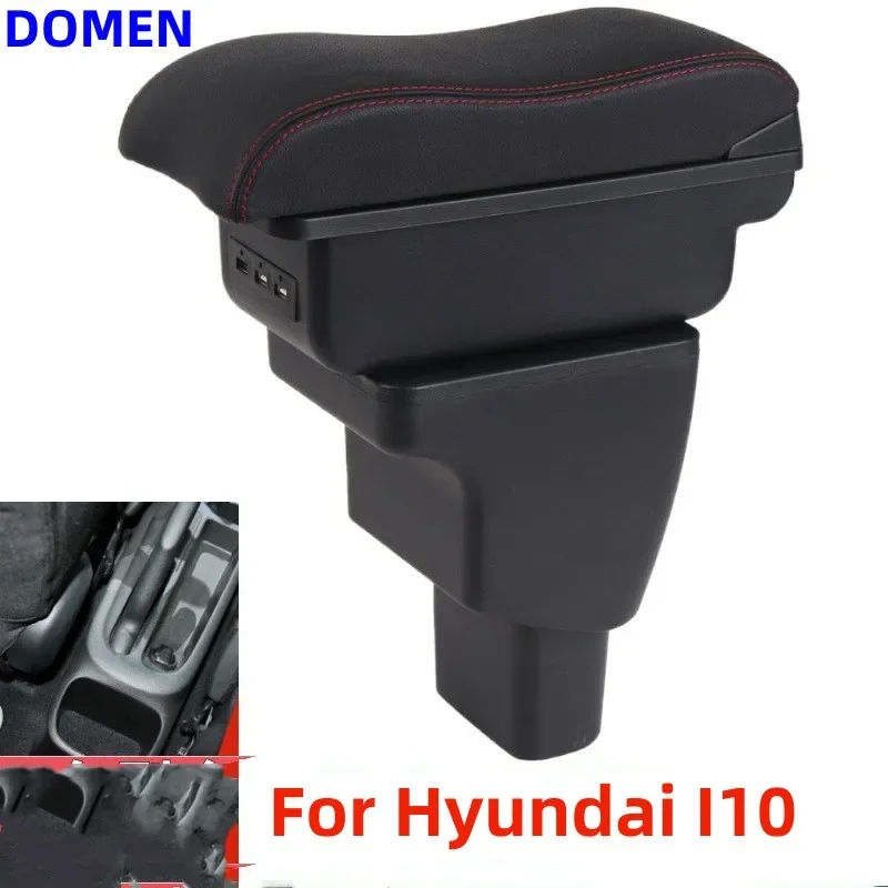 

Подлокотник для Hyundai I10, пепельница для Hyundai i10, модификация интерьера, зарядка через USB, автомобильные аксессуары