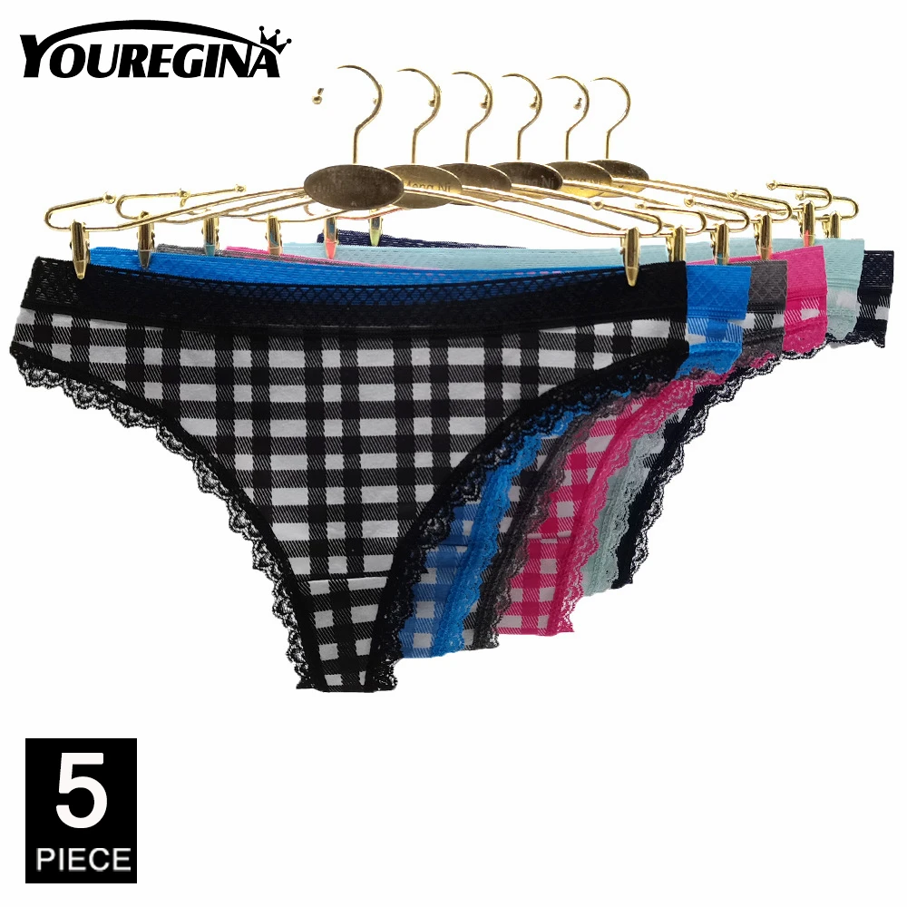 Women Panties Cotton Sexy Strings Tangas Mujer Female Underwear Big Size M XXL Thongs Breathable Lingerie G-string 5 pcs/lot
