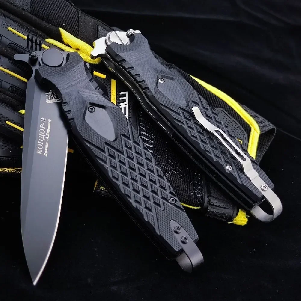 

2024 Russian HOKC Tactical Folding Pocket Knife D2 Drop Point Blade G10 Handle Outdoor Camping Hunting Survival Tool - KOHAOP-2