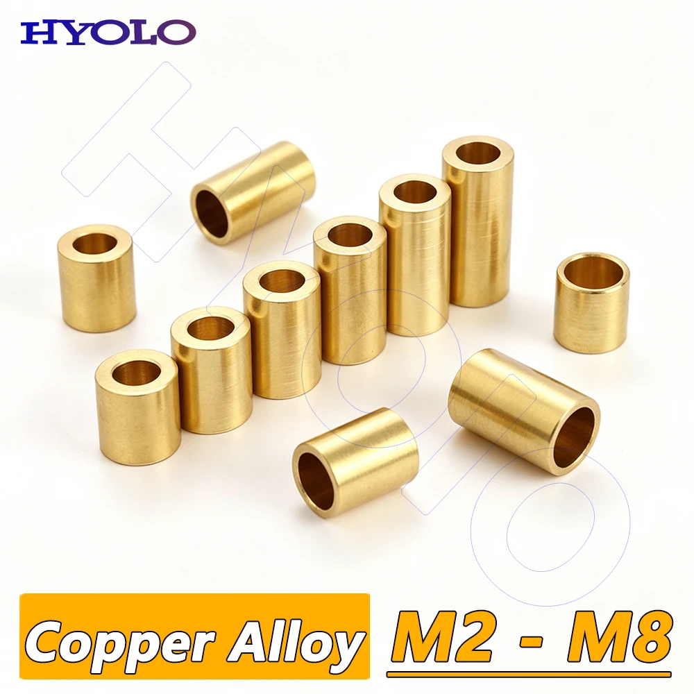 Copper Alloy Sleeve Guide Sleeves ID M2 M3 M4 M5 M6 M7 M8 Oilless Bushings Brass Bearing Bushing