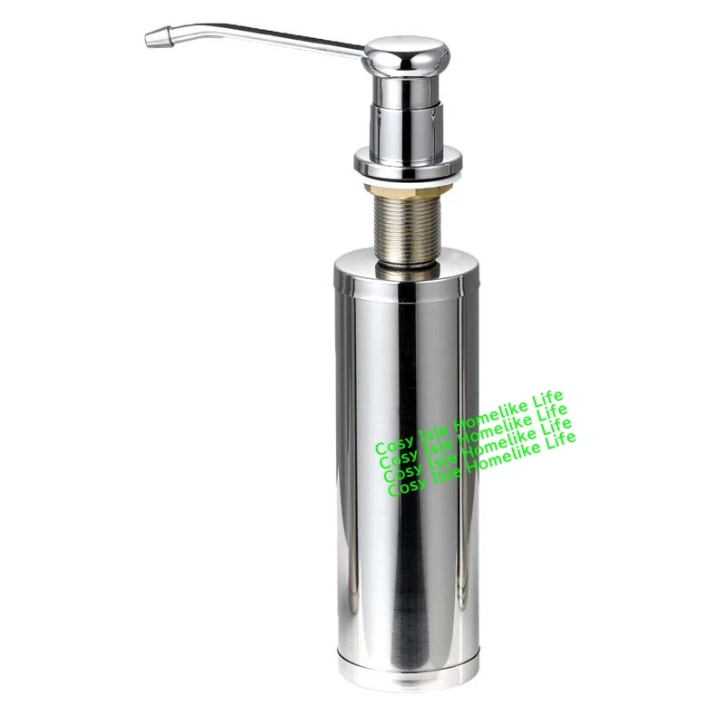 

Дозатор для мыла для кухонной раковины, ручной пресс, бутылка для лосьона из нержавеющей стали, латунная головка насоса, крепление для раковины, бутылка для дезинфицирующего средства для жидкости