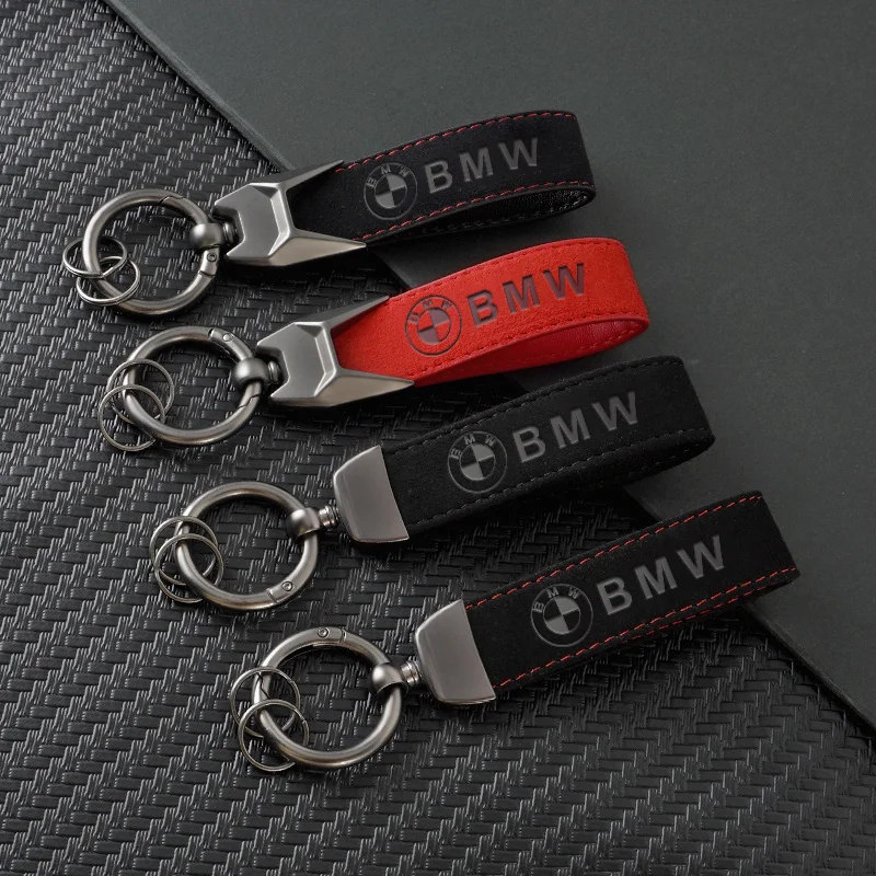 High Quality Leather Car Keychain Logo Keyring For Bmw M M3 M5 Performance E36 E39 E46 E53 E90 E60 E61 E93 X3 X1 Accessories