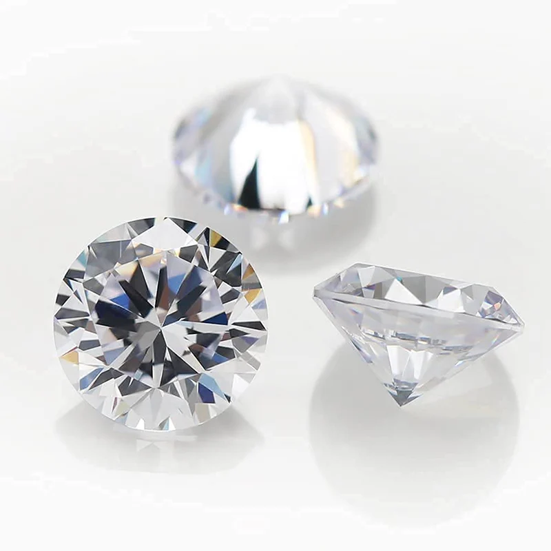 1~12mm 5A Runde Lose Zirkonia-Steine Weiß Olivgrün Rosa Granat Amethyst Mix 5 Farben CZ Edelsteine für Schmuckherstellung – Detail 2