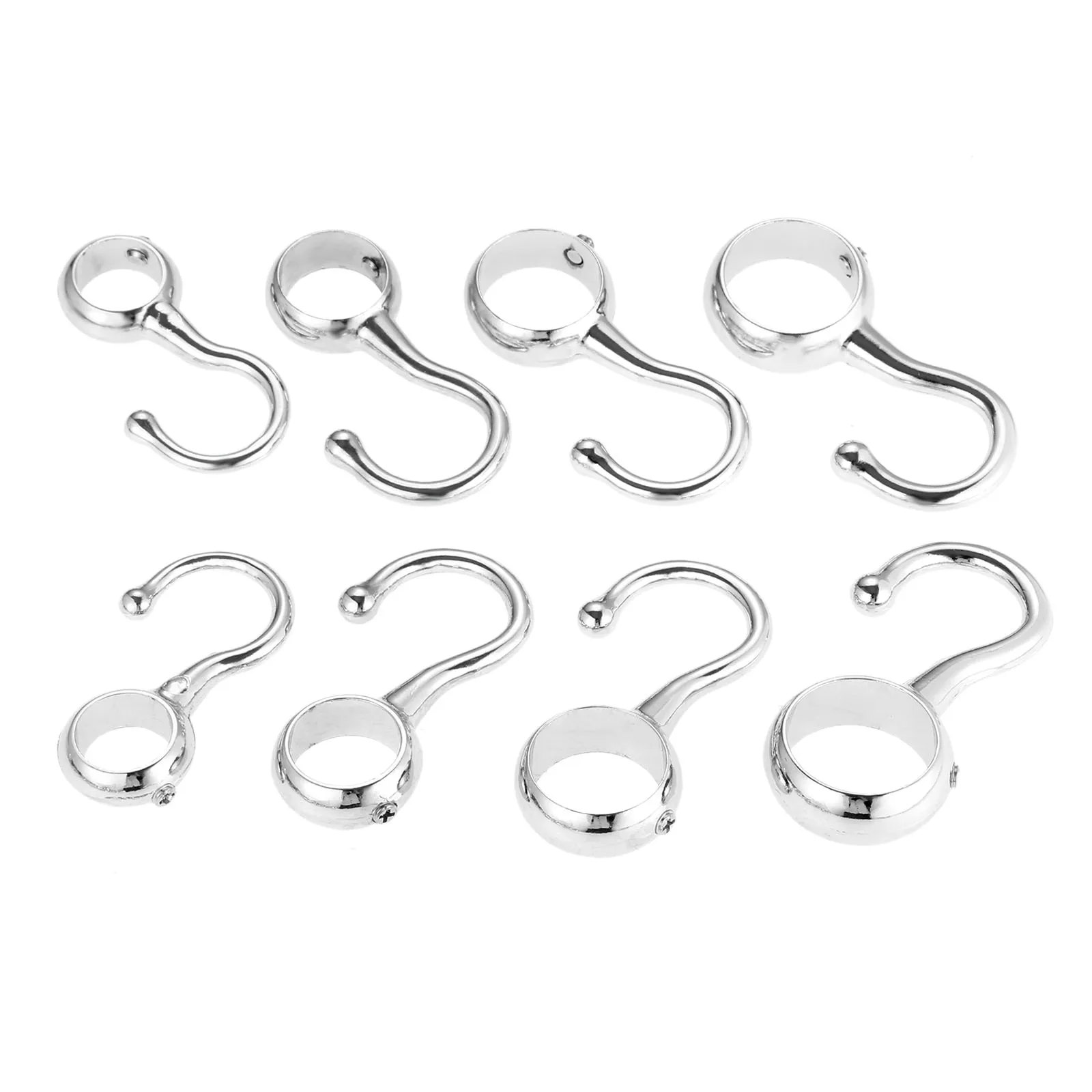DRELD 10pcs Wardrobe Hanging Tube Pipe Rod Hooks Kitchen Pan Hook Bathroom Hook Hanger for Towel Clothes 16mm/19mm/22mm/25mm