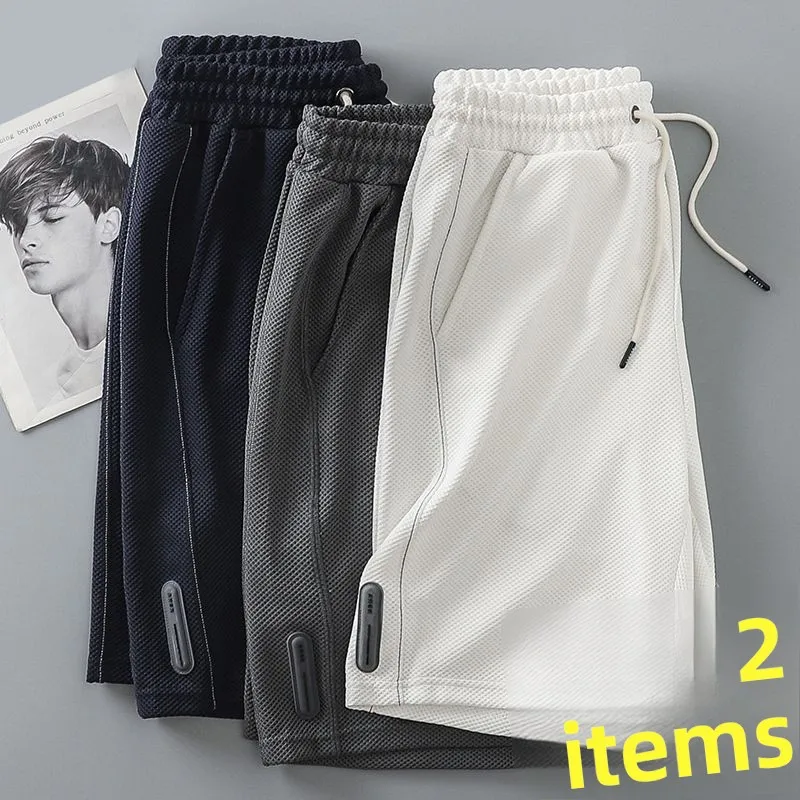 

Мужские летние тонкие орты пять четвертей, повседневная спортивная одежда, повседневная одежда, нейлоновая ткань, дышащая, удобная, удлиненная версия