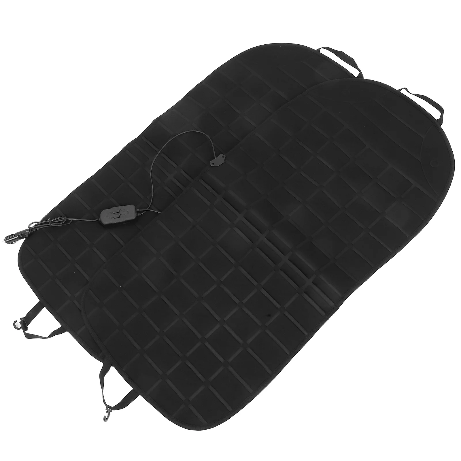 

2pcs Heated Seat Cushion Winter Fast Heating Full Back Support Automotive Chair Pad For Home Office Vehicle Use Anti-Slip Dual
