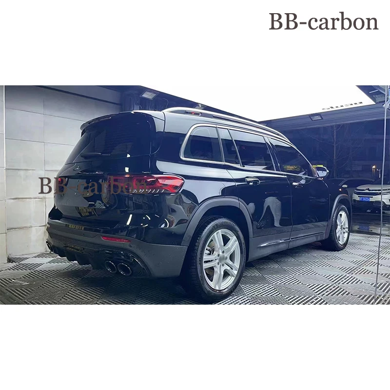 For Mercedes-benz GLB Class X247 To GLB35 Amg Style Quality PU Meterial Car Body Kit Rear Bumper Assembly Tail Throat