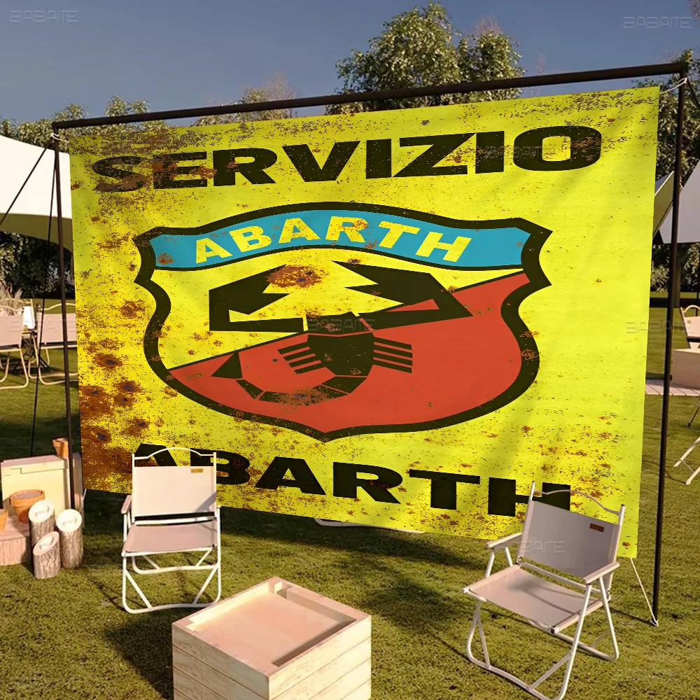 

A-Abarth High End Quality Banner Printing Artistic Atmosphere Style Camping Flag