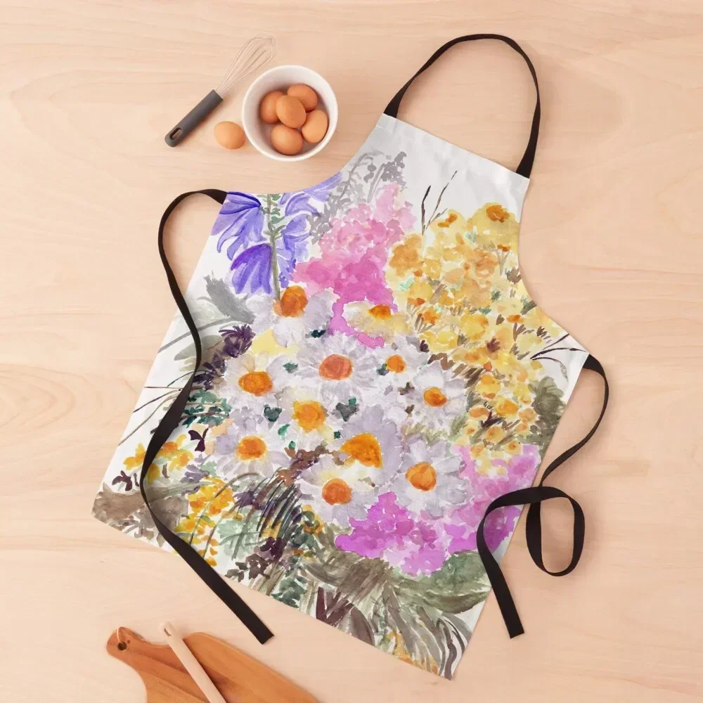 

Wild Bloom Flower Bouquet Apron Kitchenware Children'S kitchen gadgets kitchen utensil Apron