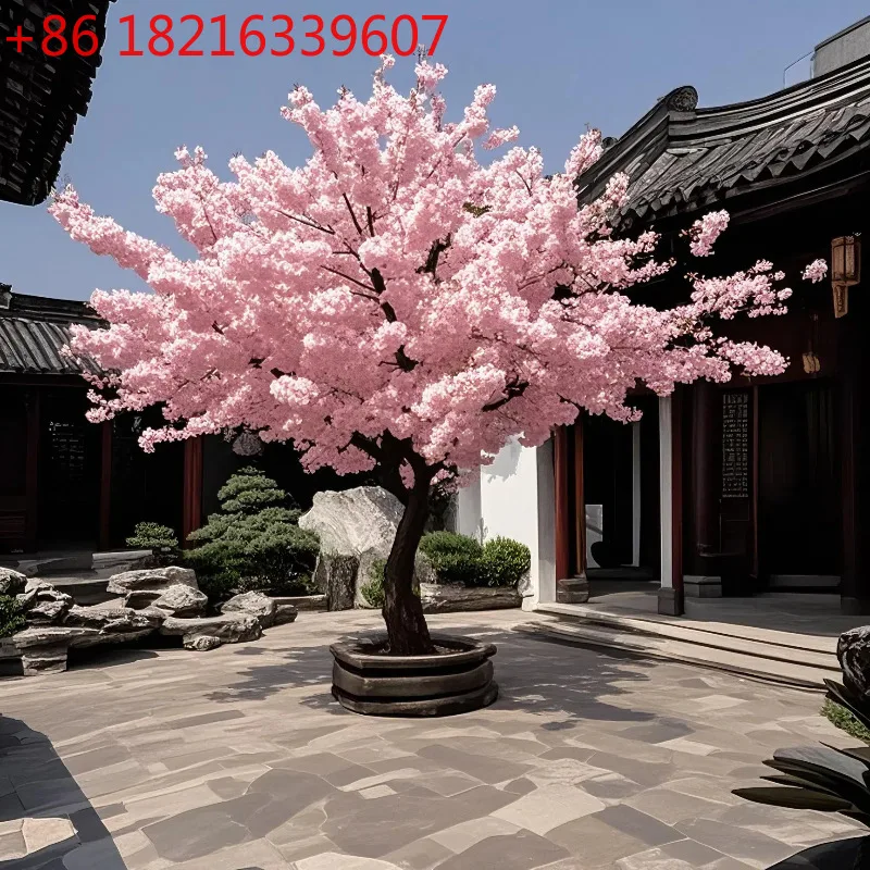 YAO simulated tree shopping mall large peach blossom tree high-end light luxury indoor and outdoor decoration