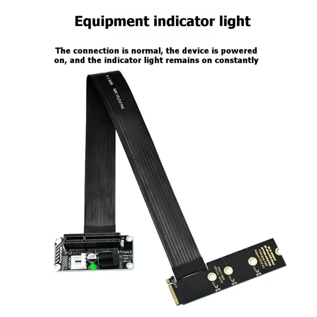 computer M.2 M-Key NVMe PCIe Slot to PCIe 4.0 X4 External Graphics Card NVME to PCIE X4 Riser Cable 90 Degree Extension Cable