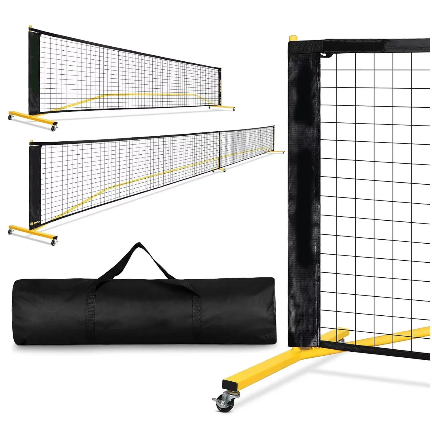 Customized Ready to Ship Wholesale Custom Logo Portable Heavy Duty Foldable Pickleball Net Set for Outdoor Backyard Training Spo
