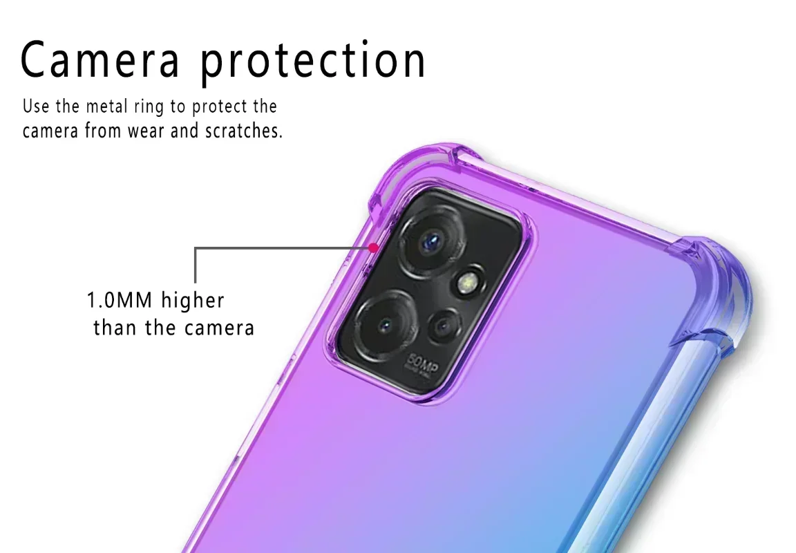 Shockproof Gradient Airbag TPU Case for Moto Moto Edge 40 Neo 30 Ultra Fusion Protective Cover Funda Coque