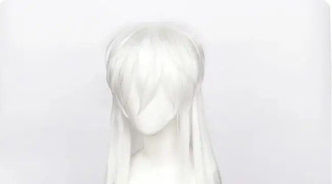 Perruque Synthétique de Cosplay de 100cm de Long, Coiffure Blanche, avec Bonnet Gratuit