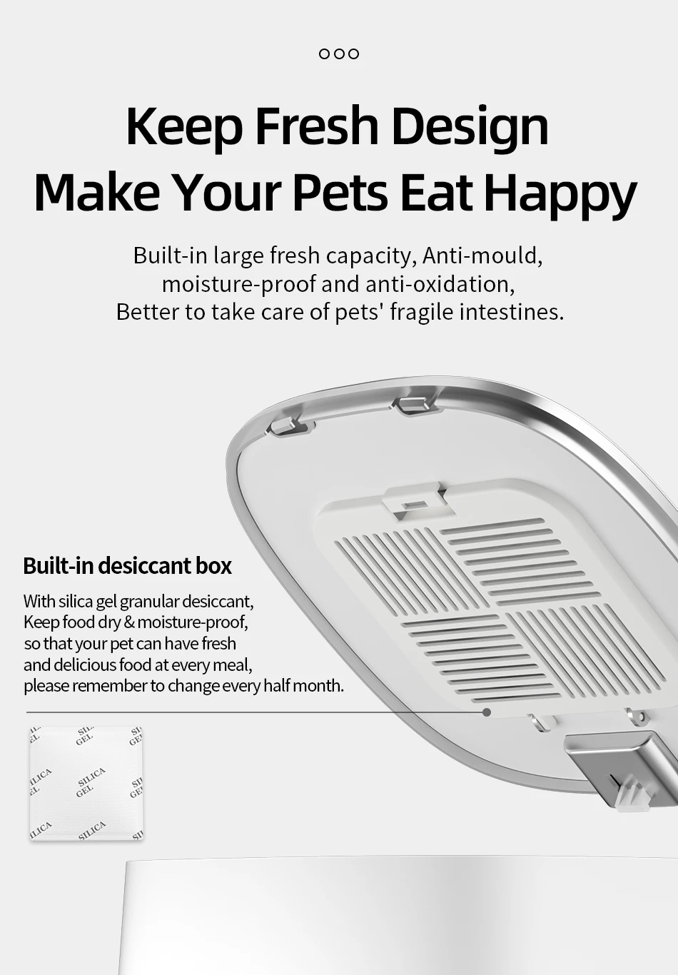 ROJECO Automatischer Katzenfutterspender für Haustiere, Smart WiFi, Katzenfutter, Kibble-Spender, Fernbedienung, automatischer Futterspender für Katzen und Hunde, Trockenfutter-Zubehör – Detail 7