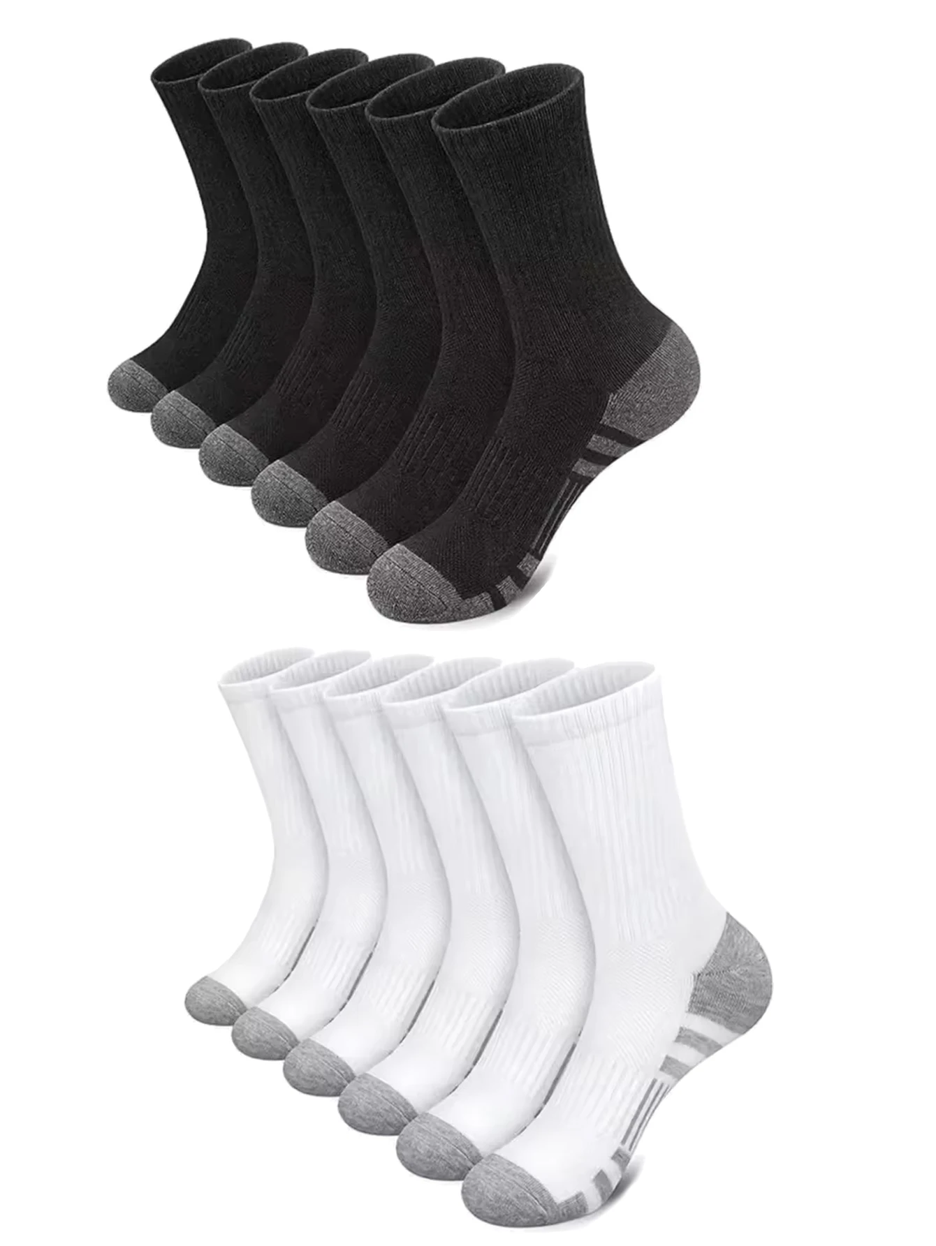 12 Paar Herren-Outdoor-Gym-Socken, hochwertig, bequem, weich, rutschfest, für Fußball, große Größe, neuer Stil