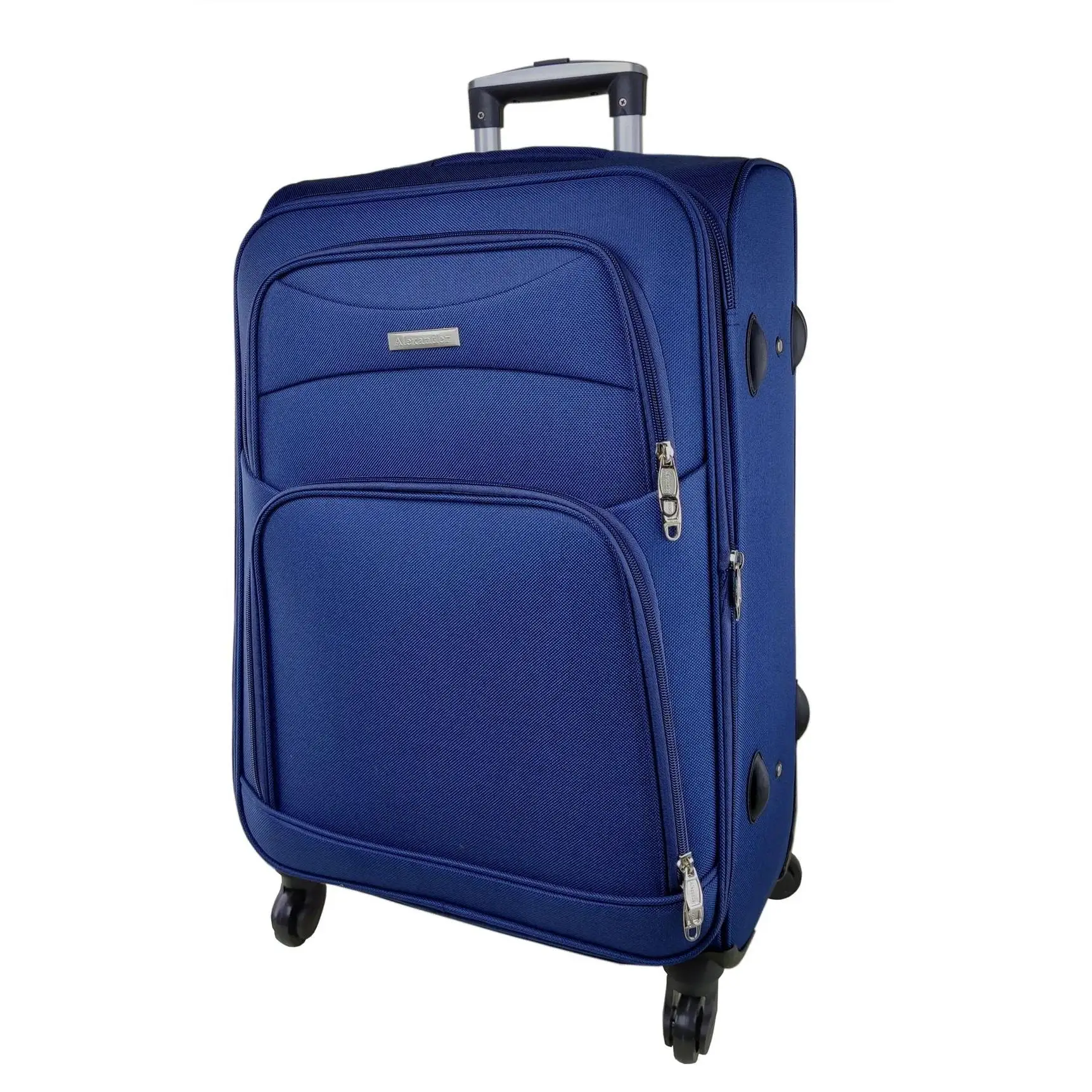 Large Canvas Travel Suitcase 75x46x28 cm, 4 Rotating Wheels 360 °, Safety Code, Light and Compact-Dorrego