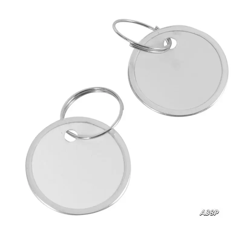

Metal Rim Tags Key Tags Round Paper Tags With Metal Rings White Label For Car Keys And Door Keys (300)