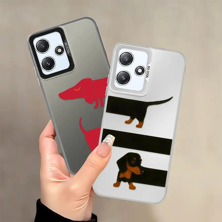 Чехол с красным рисунком таксы для Xiaomi Redmi 13 14C A3x 13C 12C A4 12 A1 A3 A2 Plus Soft Shell