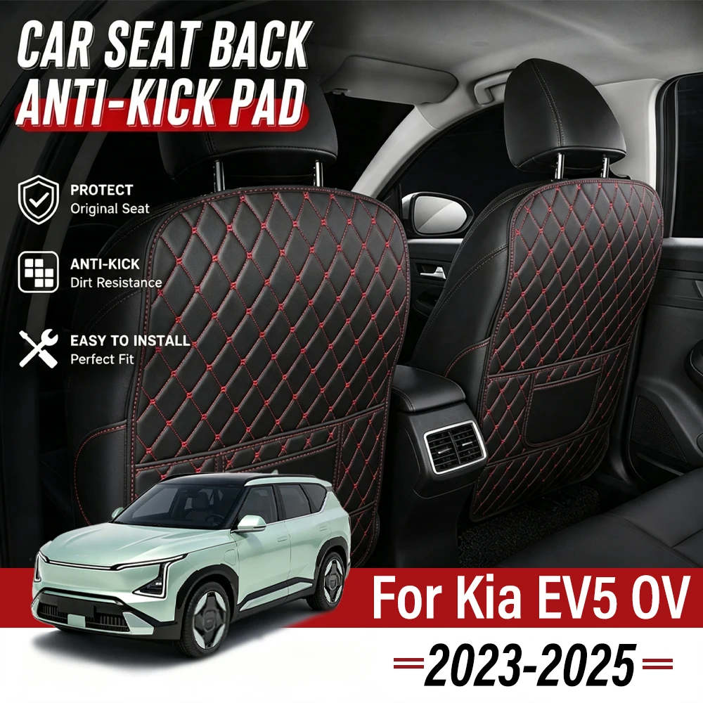 Easy Clean PU Anti Kick Mat Pads For Kia EV5 OV 2023-2025 Dirt-Repellent, Two Color Choice, Quick Install Full Coverage
