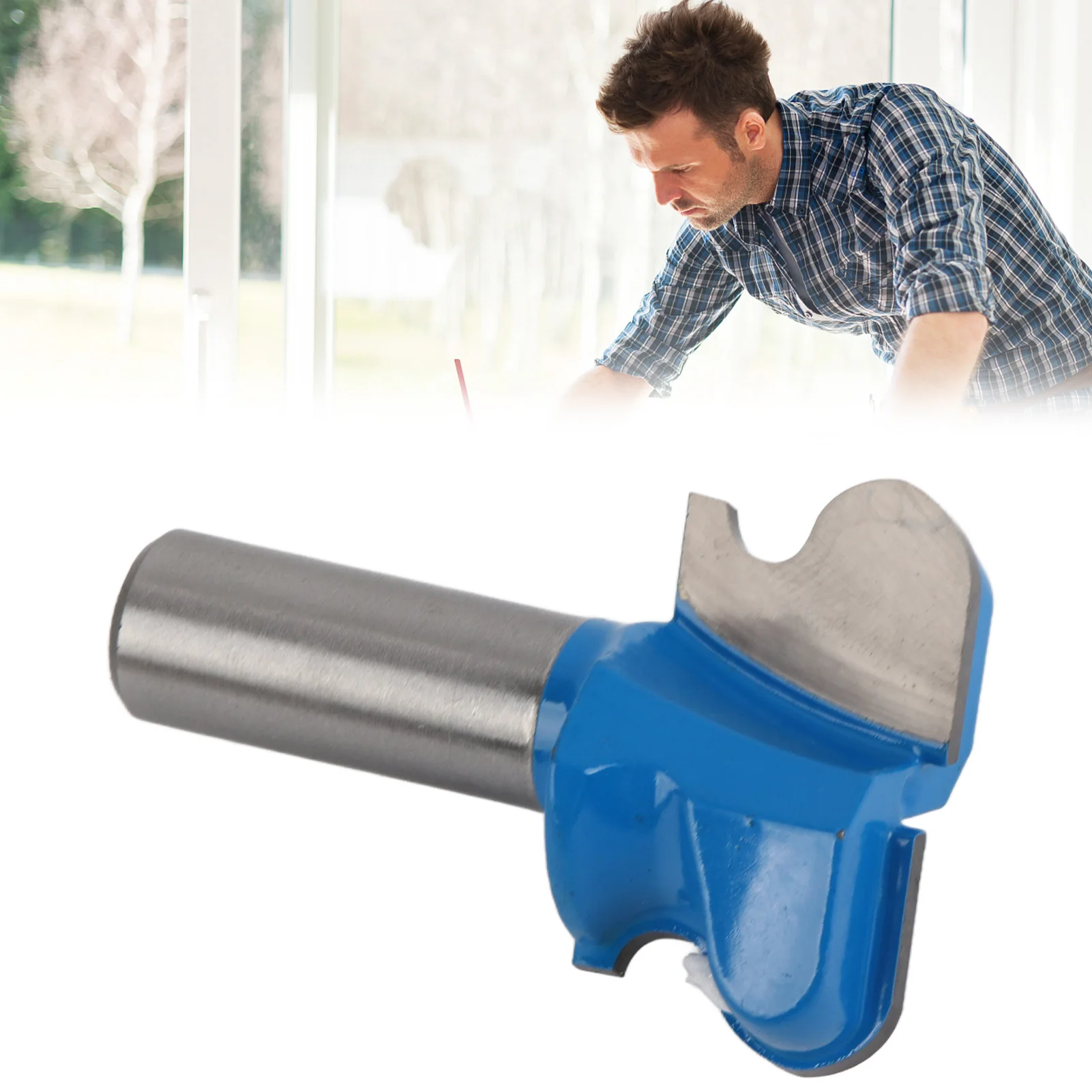 

Drawer Pull Router Bit Router Bit Cutter Portable Tungsten Steel Alloy 1/2in Shank Wear Resistance Efficient for Wood Grooving