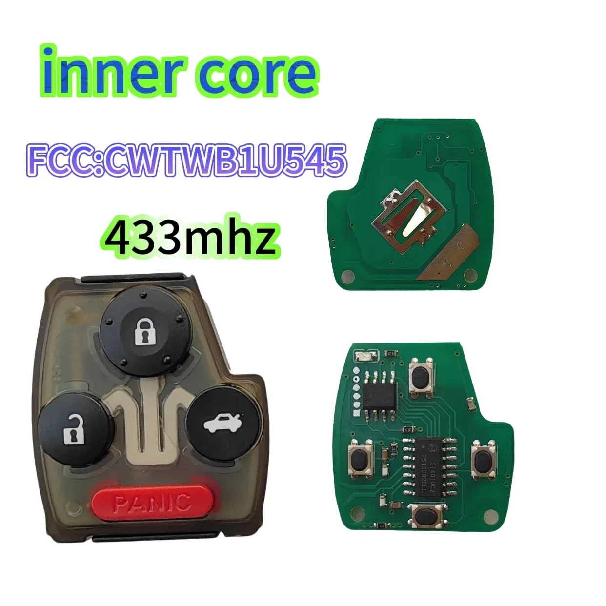 Sunshine CWTWB1U545 Smart Remote Key Fob 3/4 Tombol 433Mhz Chip ID46 untuk Honda Pilot 2005-2008 1788A-FWB1U545