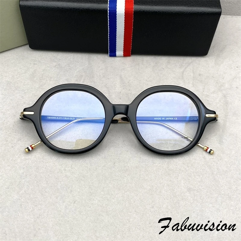 

Glasses Women Optical T-BX000 Round Titanium Retro Vintage Optical Computer Prescription Eyeglasses Frames Luxury Men