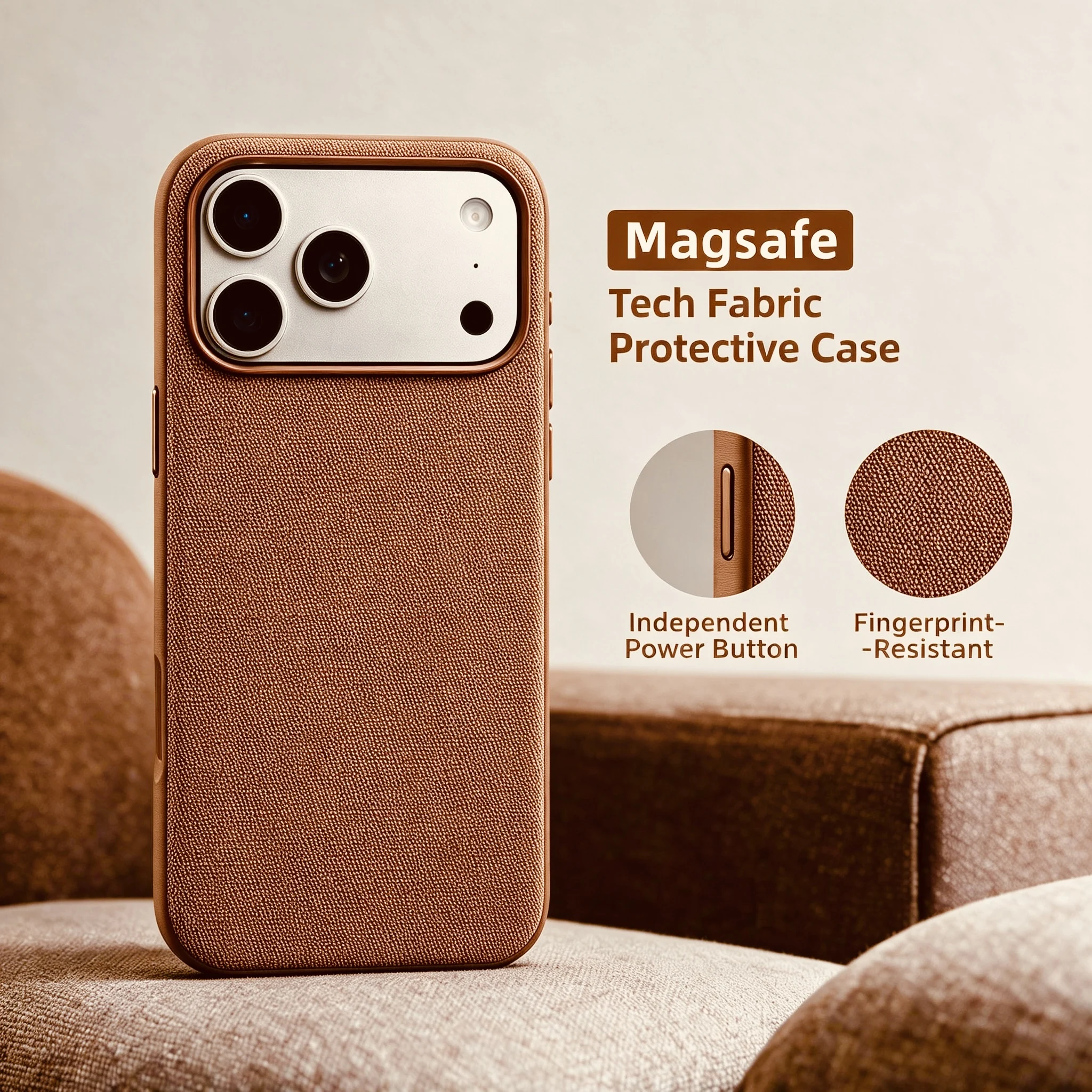 Étui de téléphone magnétique tissé avec technologie mate de luxe pour iPhone 18 17 Air 16 15 14 Plus 13 12 11 Pro Max, coque de protection antichoc