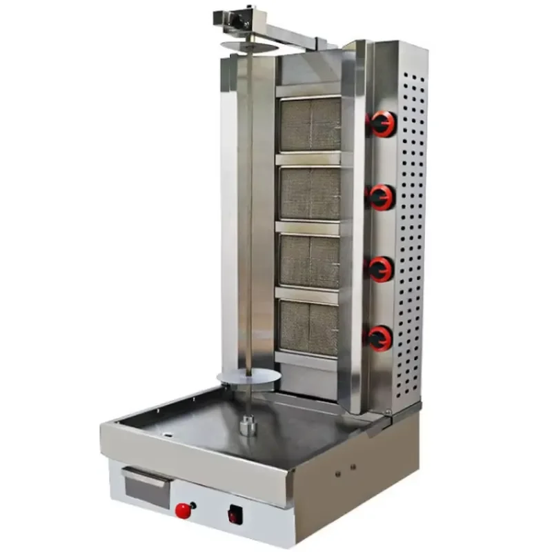Gas Middle East Commercial Dual Fuel Stainless Steel Grill 3-4-5 Burner Head, Turkey Brazil Rotary Design, Dual Zone Heating