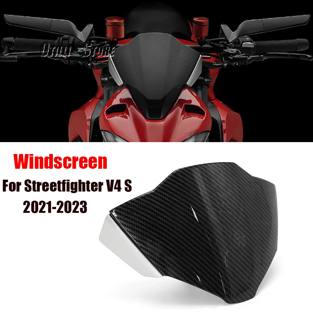 Motorcycle Windshield Windscreen For Ducati Streetfighter V4 S STREETFIGHTER V4S 2021 2022 2023 Wind Deflector Shield Screen