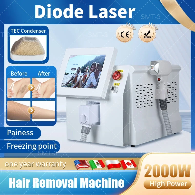 

Factory Price 755nm 808nm 1064nm 3 wavelengths semiconductor vertical painless 808 diode laser hair removal machine