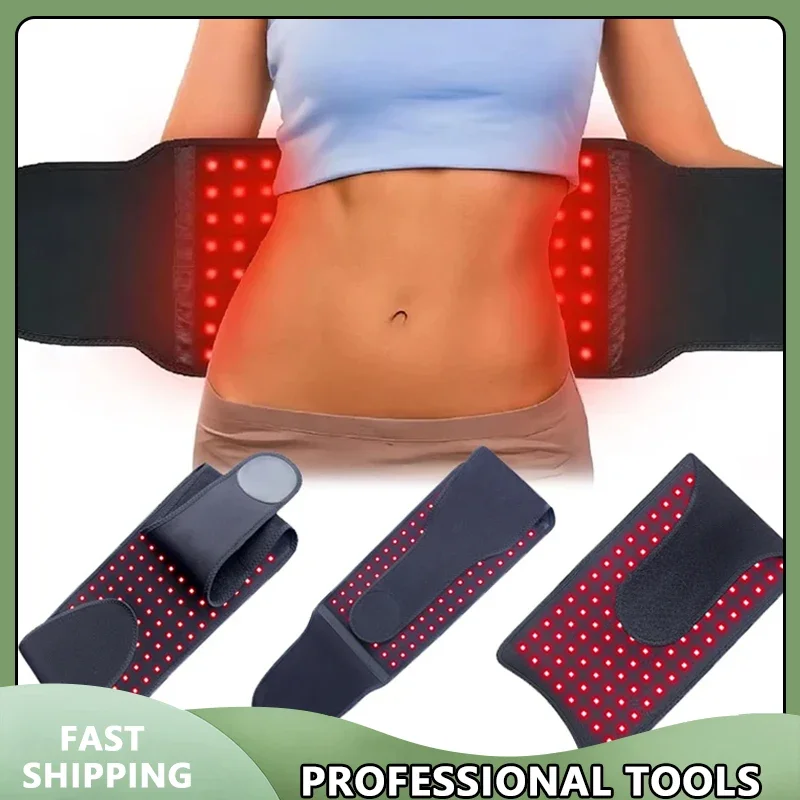 

2025 Новый пояс для терапии красным светом с 120 светодиодами для кровообращения, релаксации, облегчения боли, нагрева и ухода за талией