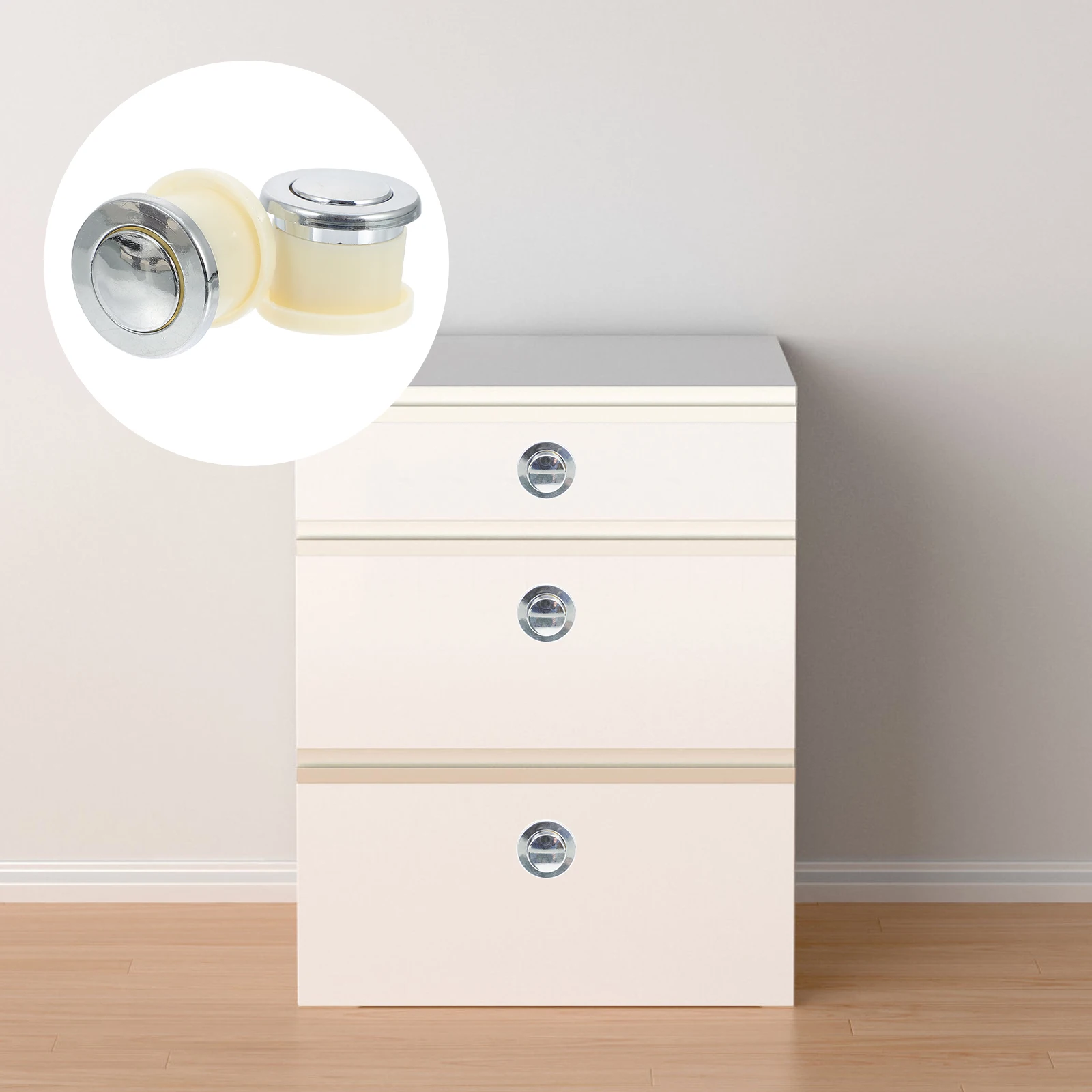 

2pcs Retractable Spring Knobs Hidden Pull Handle Contemporary Drawer Knobs Cabinet Handle