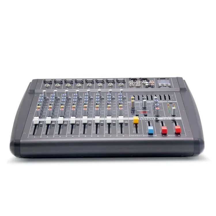 

Thinuna Hot Selling 8 Channel PMX-U8 USB Powered Amplifier dj Mixer Professional Digital Audio Mixers with Blue-Tooths