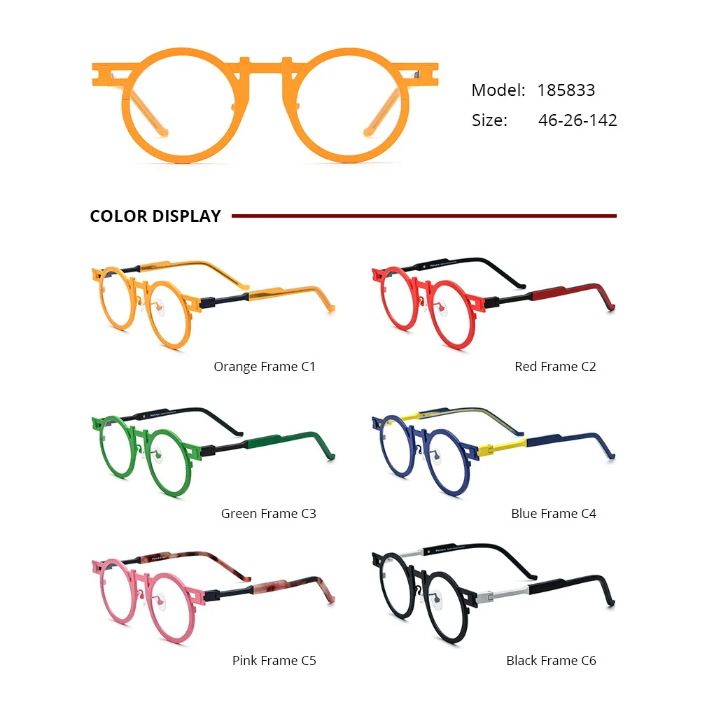 الرياح الأحمر 2025 جديد نظارات بمادة الخلات الإطار الرجال الفاخرة النظارات الطبية البصرية إطار امرأة الرجعية إطار الموضة المستديرة Z485