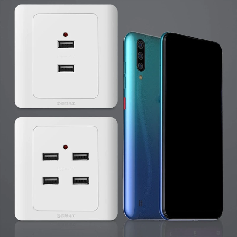 Compact USB Wall Outlet Functional USB Wall Plug Fast Charging for Your Devices