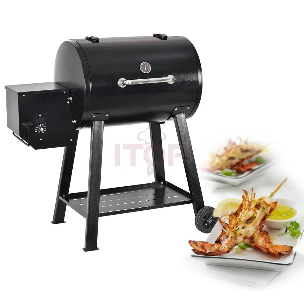 Professional Series Gas Grill Barbecue Stainless Steel Folding Grill Backyard Barrel Offset Smoker