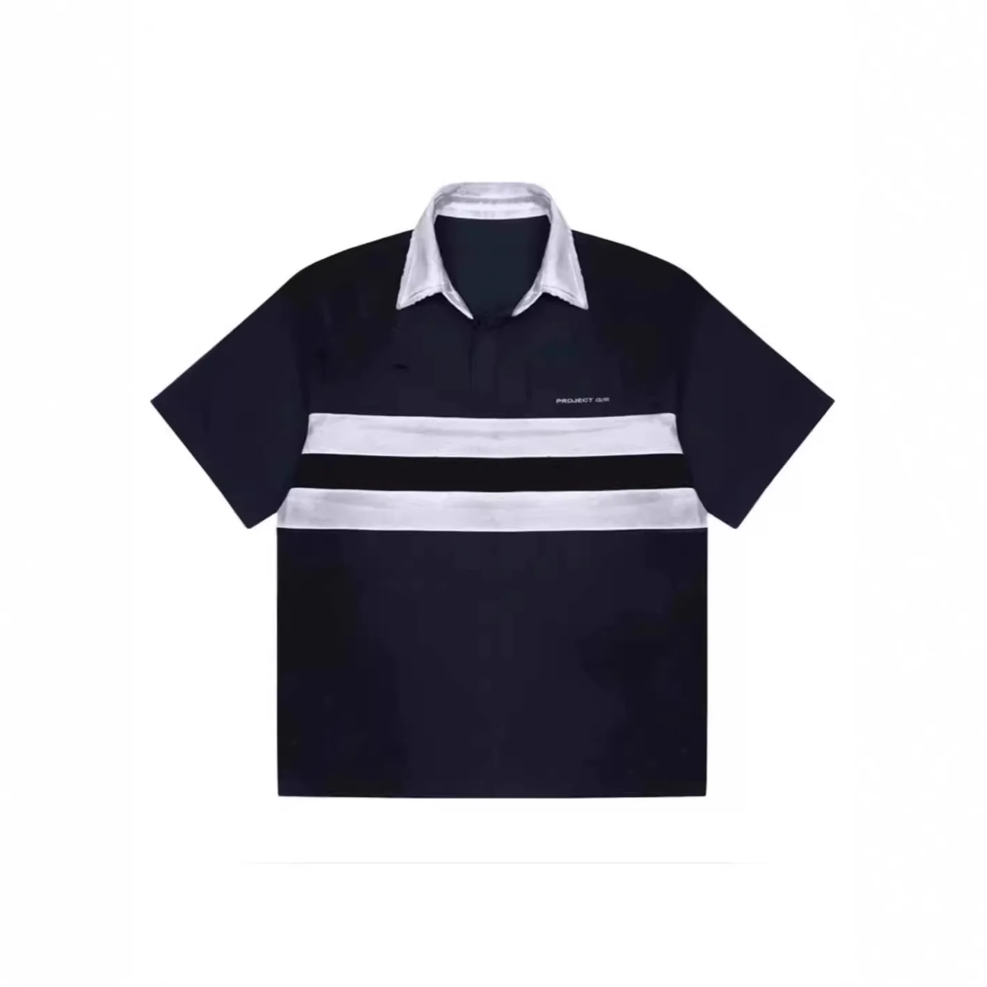 PROJECT G/R Stained Handmade Vintage Damaged Polo Shirt Casual Pure Cotton Short-Sleeved T-Shirt Couple Grailz Protocol Index