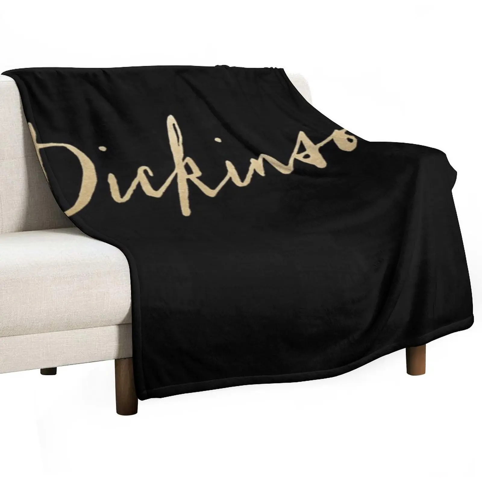 Dickinson logo Throw Blanket Personalized Gift Winter beds Flannel Blankets