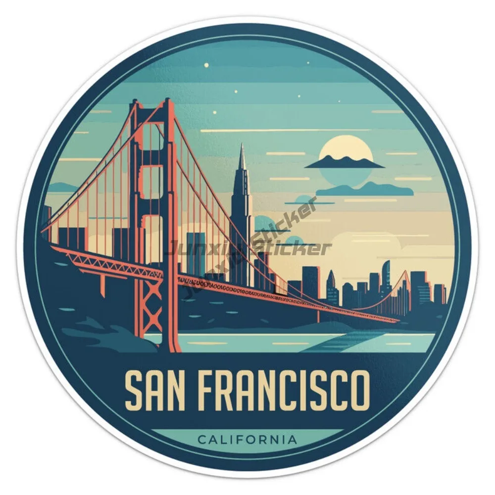 

San Francisco Car Bumper Sticker Vinyl Art Decal Windows Bumper Laptops Glass Walls Waterproof Exterior Accessories