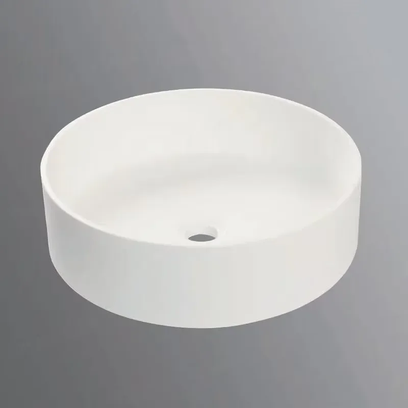 Modern Round Small Bathroom Wash Basin Polished Countertop Sink with Hotel Drain Ceramic Vanity Bowl for Home Decor Polished