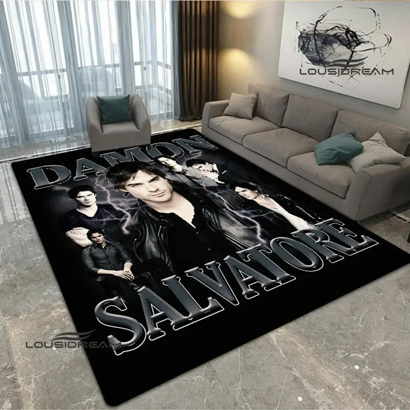 The Vampire Diaries damomo salvatore print carpet Yoga mat area tappeto room decor zerbino tappeto antiscivolo tappeto kawaii regalo di compleanno