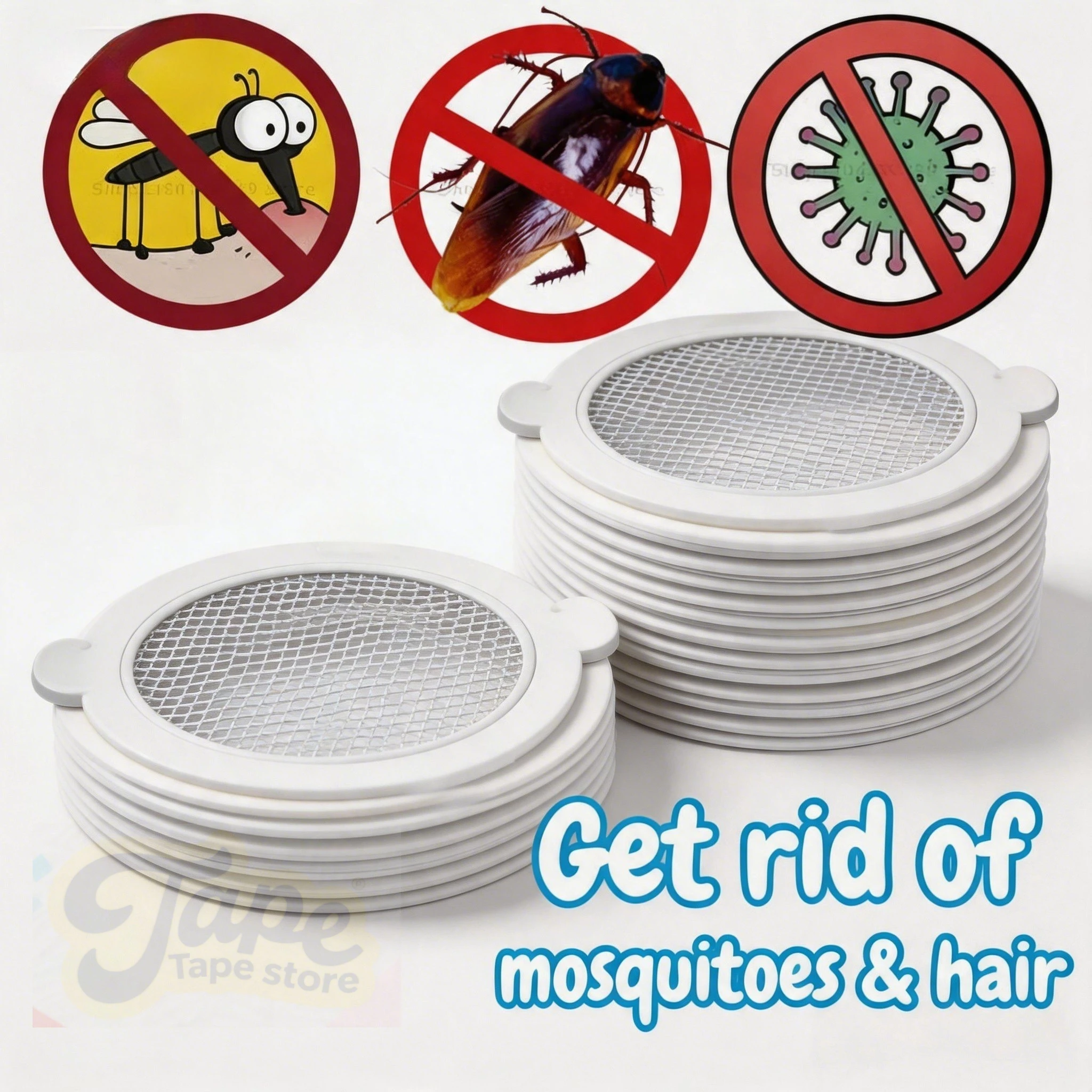 10-50Pcs Disposable Floor Drain Sticker Shower Drain Hair Catcher Cover Sink Strainers Hair Filters Bathtub Mesh Filter Sticker