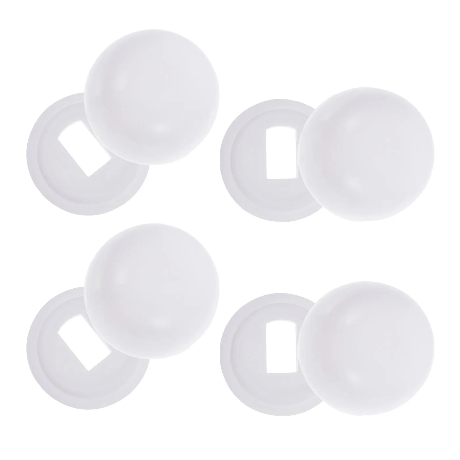 4 أزواج من أغطية مسامير المرحاض العالمية أغطية بلاستيكية مزخرفة لملحقات تركيب كلوسيستول سهلة الاستبدال من البلاستيك #2