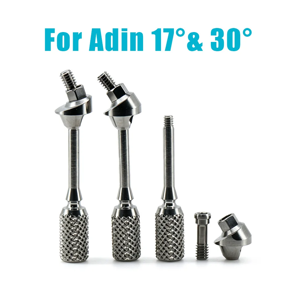 5Pcs Reliable 17° 30° Angled Multi-Unit Abutment Compatible with Adin Implants Durable Titanium Screw-Retained Prosthetic Kit