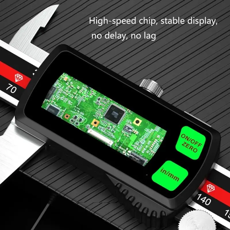  Metal Beam Measuring Tool with LCD Display, Thumb Roller and Locking Screw for Workshop and DIY Measuring Work
