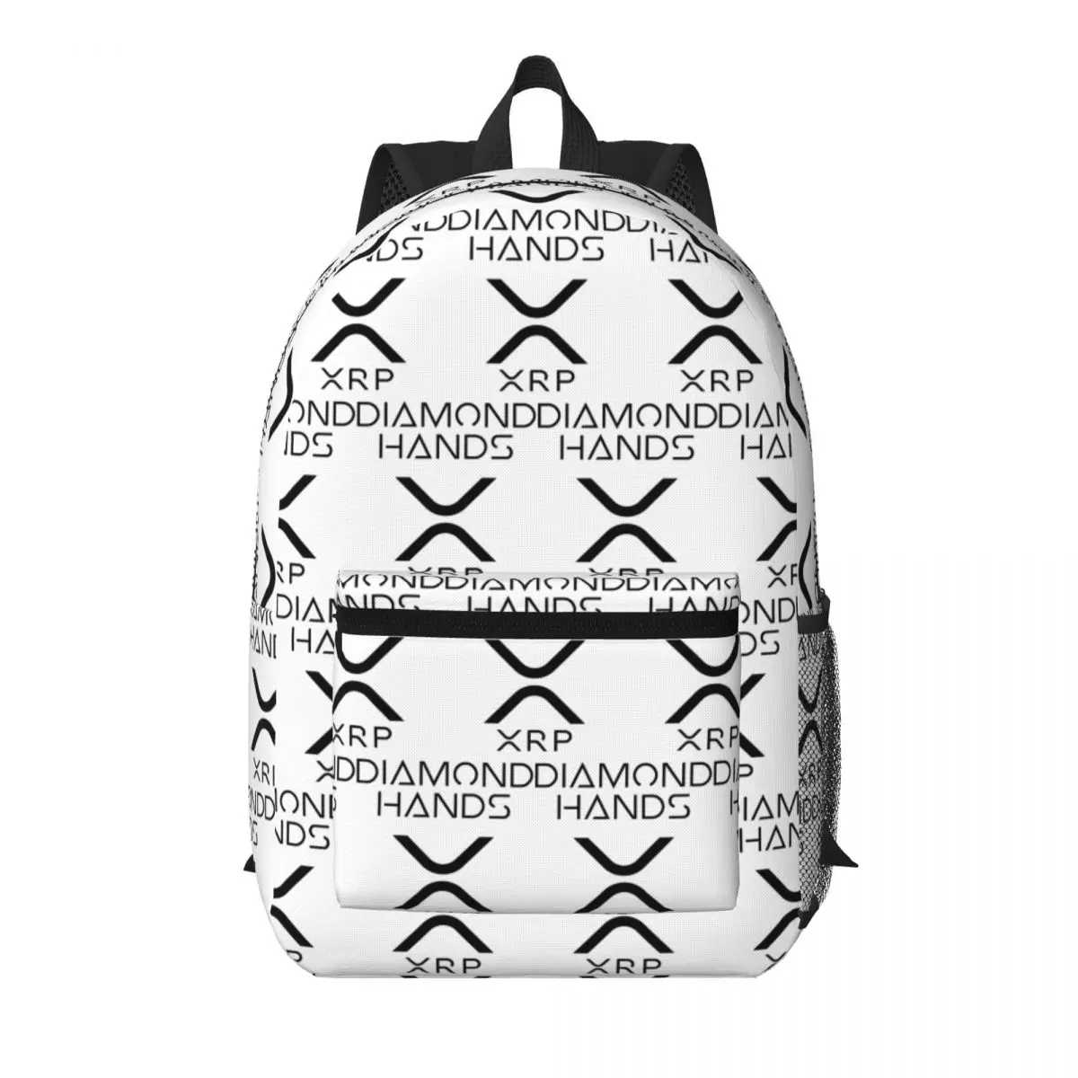 XRP Ripple Crypto Diamond Hands Student Backpack School Bag Hiking Travel Daypack for Men Women Bookbag Shoulder Bags