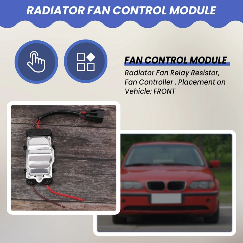 Car Radiator Fan Control Module For BMW 3Series E46 316Ci 3116Ti 318Ci 318I 318Ti 320Ci 320I 323Ci 328I 330I 7561757