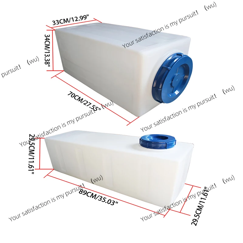 

80L RV Yacht Car Mounted Square Water Bucket Water Storage Tank Car Outdoor Plastic Bucket Household PE Water Storage Tank