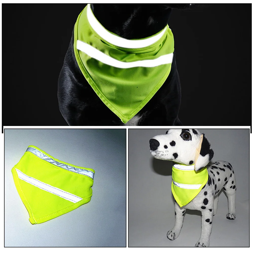 

Reflective Pet Bandana Polyester High Visibility Night Walking Dog Safety Scarf Dog Bib Pet Reflective Bandana
